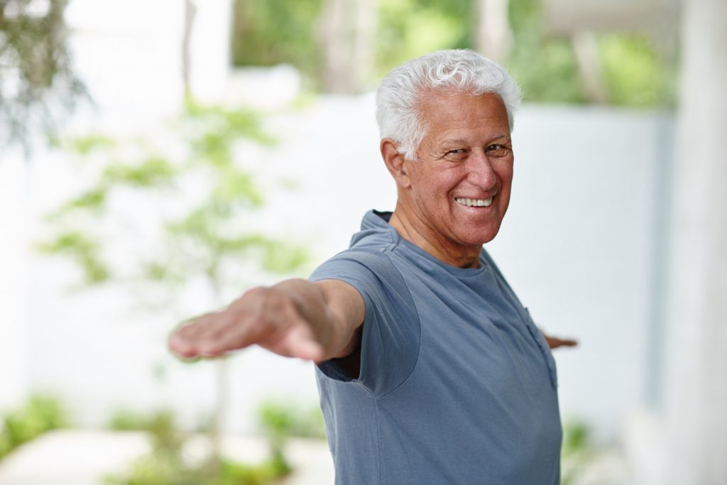 Older man exercising